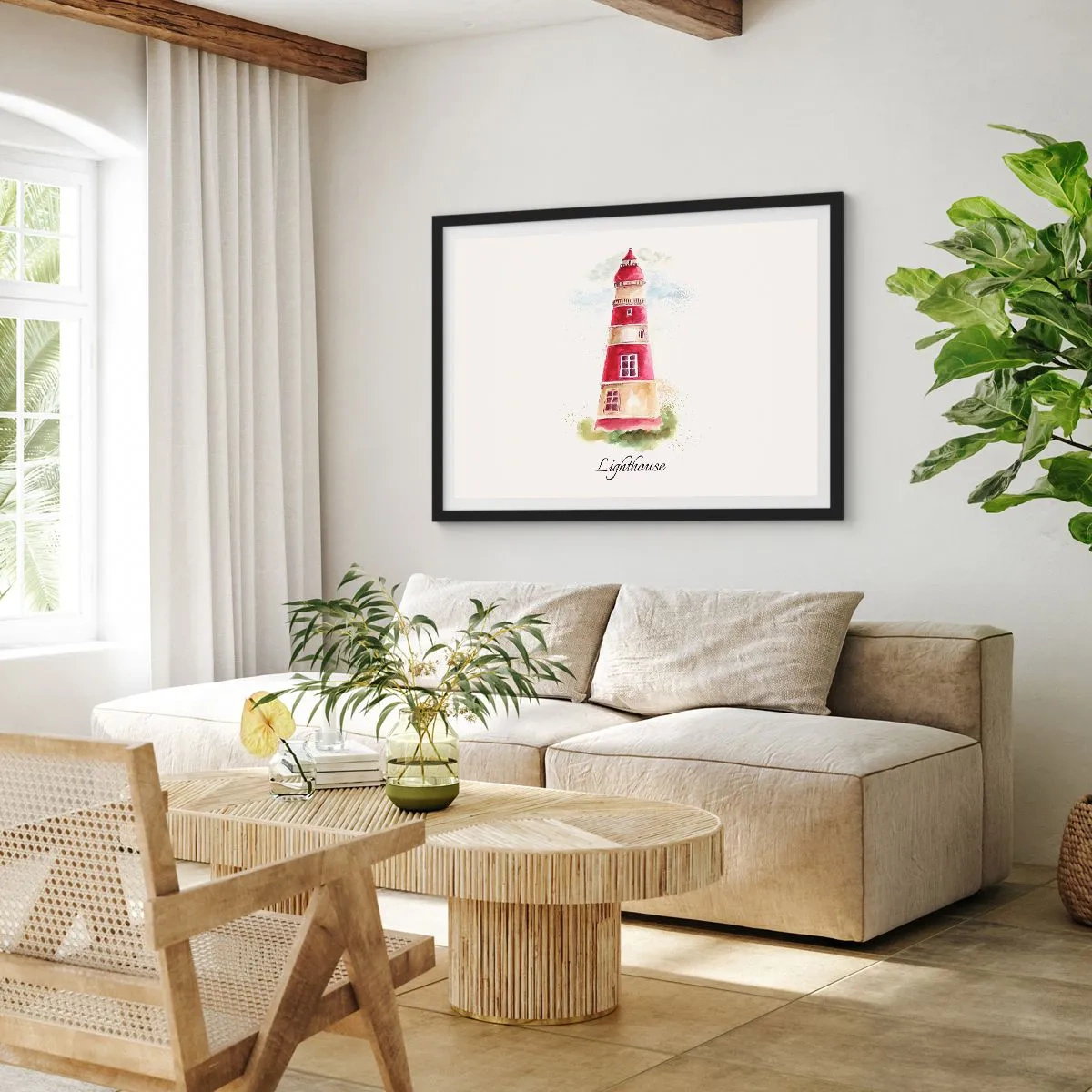 Poster in black frame - Around It the Weather Is Always Nice - 91x61 cm