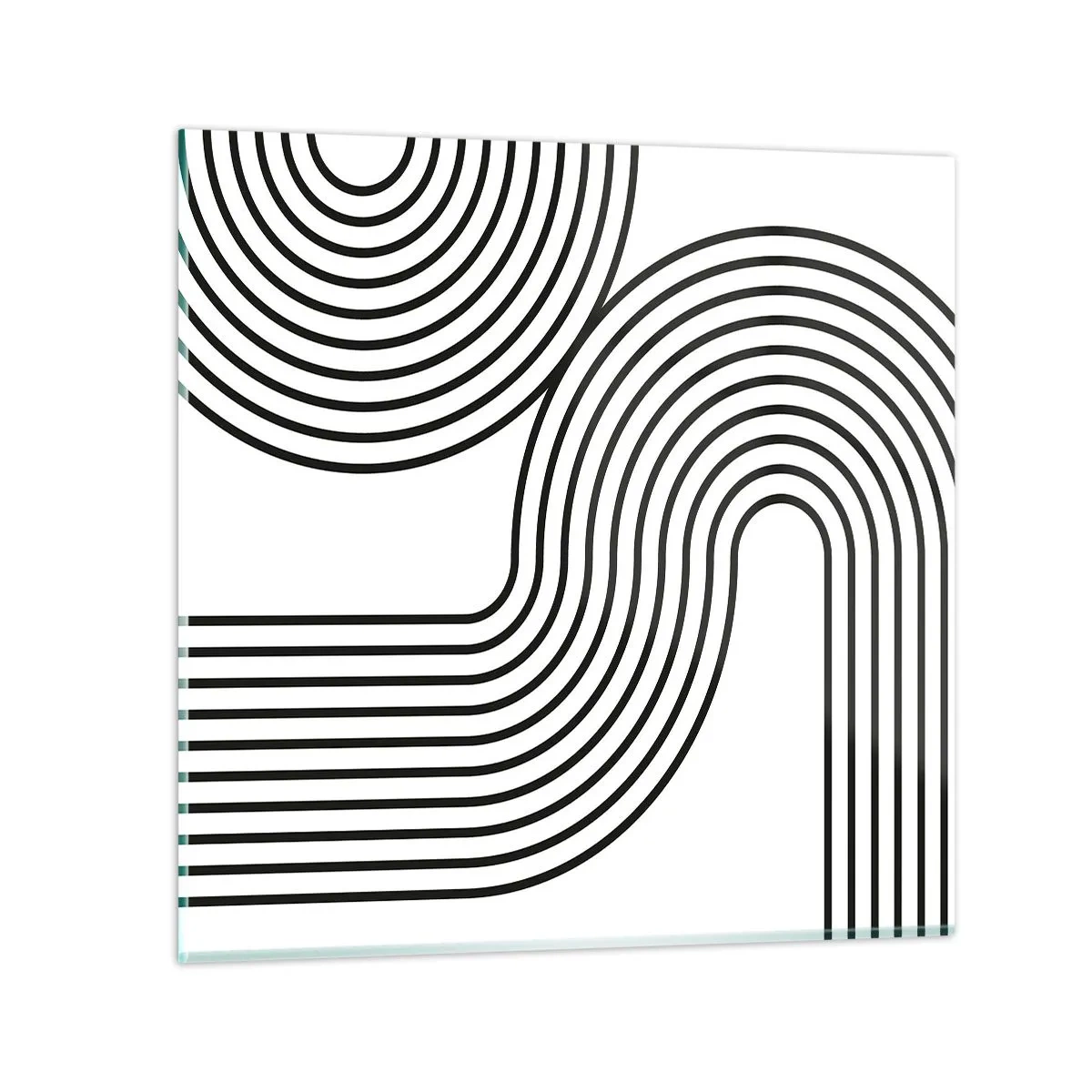 Glass picture - On the Curve - 50x50 cm