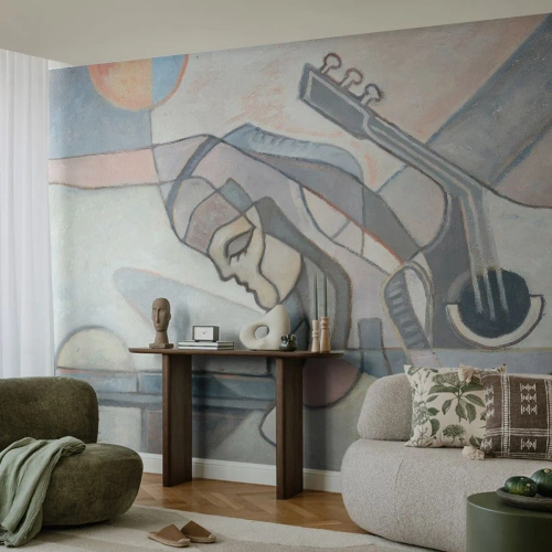 Photo Wallpaper Premium Canvas - Ruled by Music - Abstraction, Cubism, People - 300x210 cm