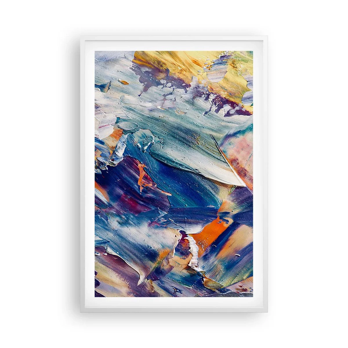 Poster in white frmae - Whirlwind of Colour - 61x91 cm