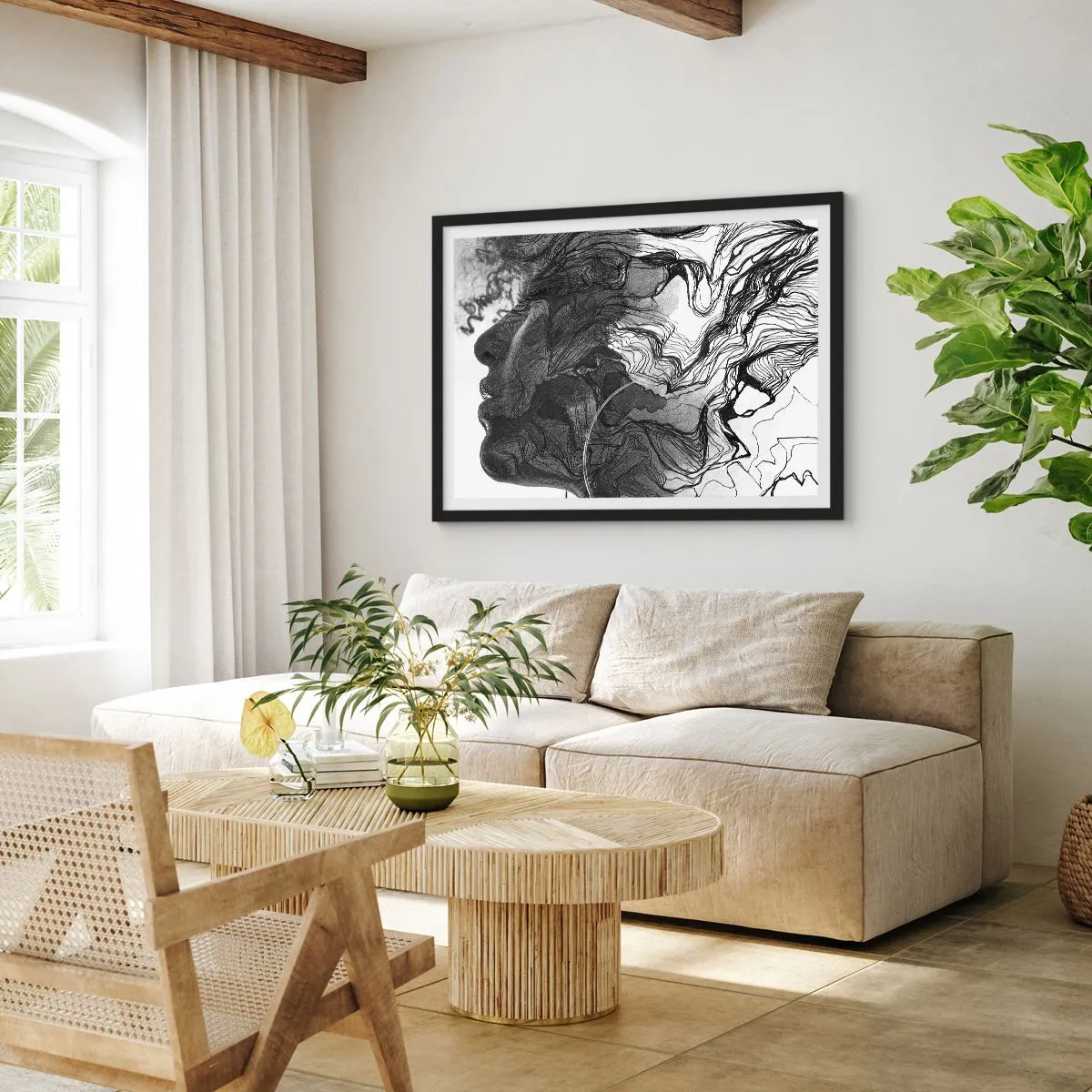 Poster in black frame - Wrapped up in Dreams - 40x30 cm