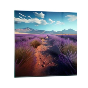 Glass picture - Fragrant Fields - 70x70 cm
