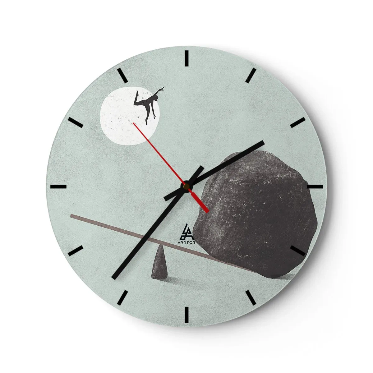Wall clock - Clock on glass - Dream Come True - 40x40 cm