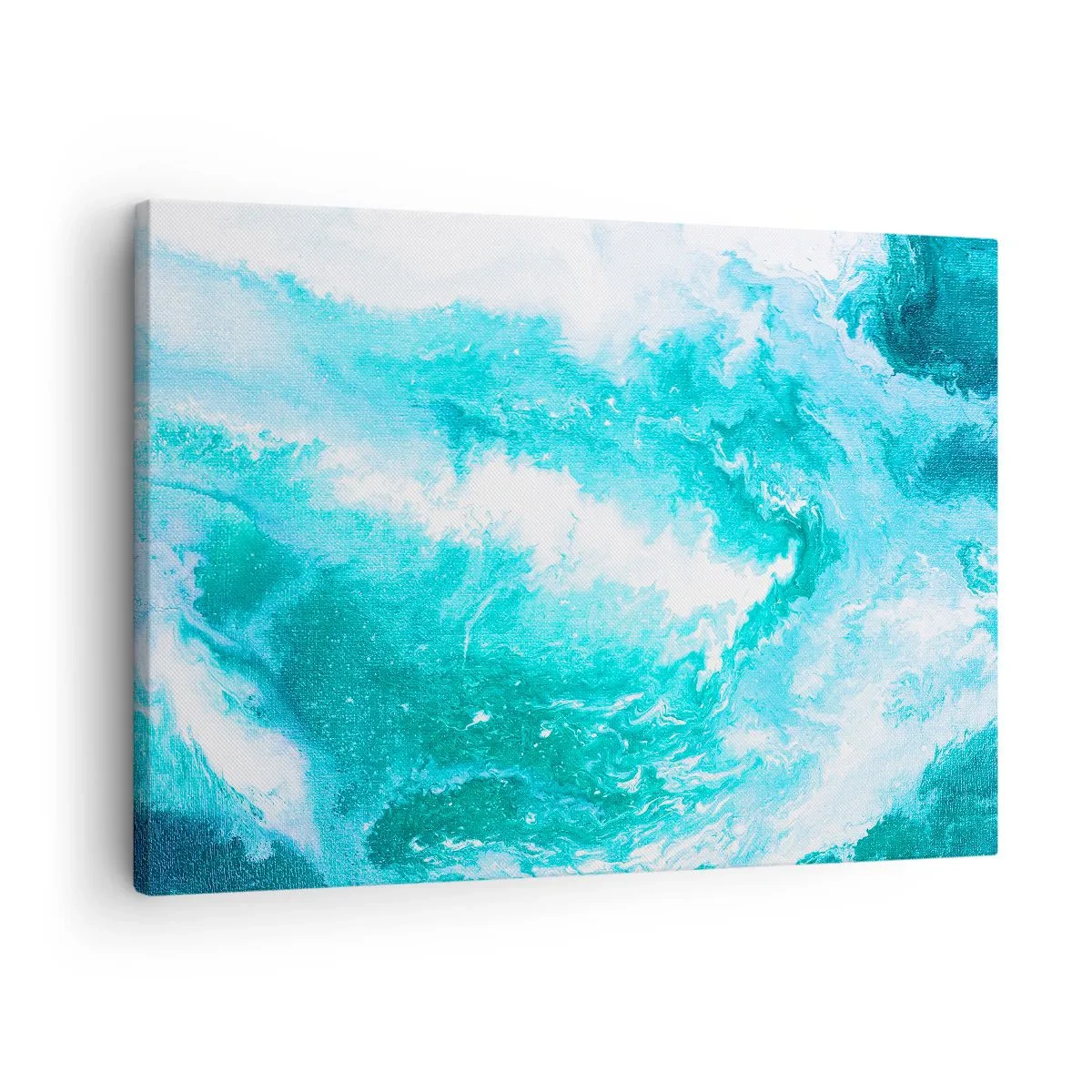 Canvas picture - Abstract swirl in shades of blue - 70x50cm - At the Heart of Element - Modern wall decoration for the living room and bedroom ARTTOR