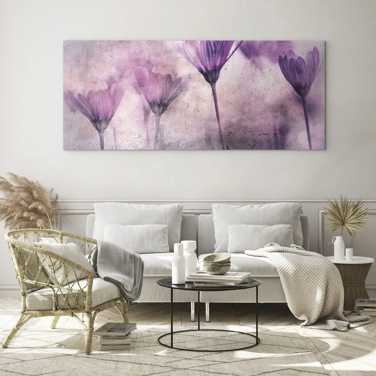 Glass picture - Dream of Flowers - 160x50 cm