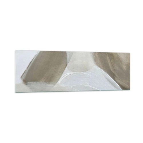 Glass picture - Waves of White - 160x50 cm
