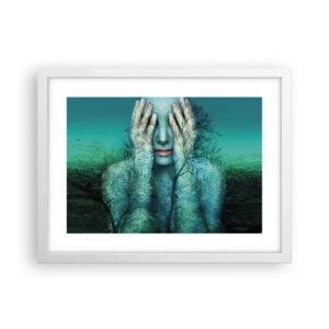 Poster in white frmae - Submerged in Blue - 40x30 cm