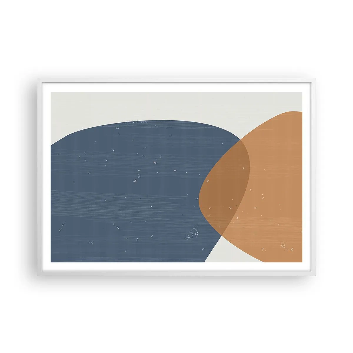 Poster in white frmae - Ovals and Intersections - 100x70 cm