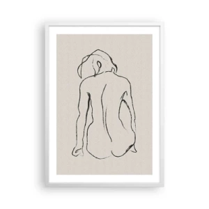 Poster in white frmae - Woman Nude - 50x70 cm