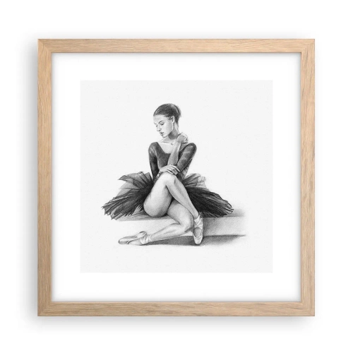Poster in light oak frame - Enchanted by a Dance - 30x30 cm