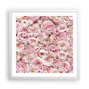 Poster in white frmae - Decked with Roses - 50x50 cm