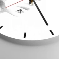 Clock face with lines