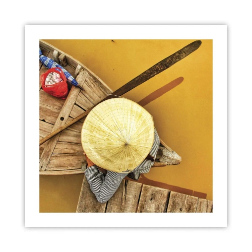 Poster - Life on a Yellow River - 50x50 cm