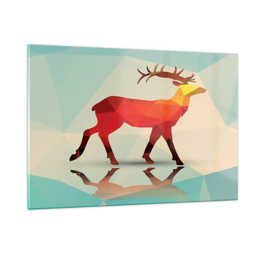 Glass picture - Geometrical Deer - 120x80 cm