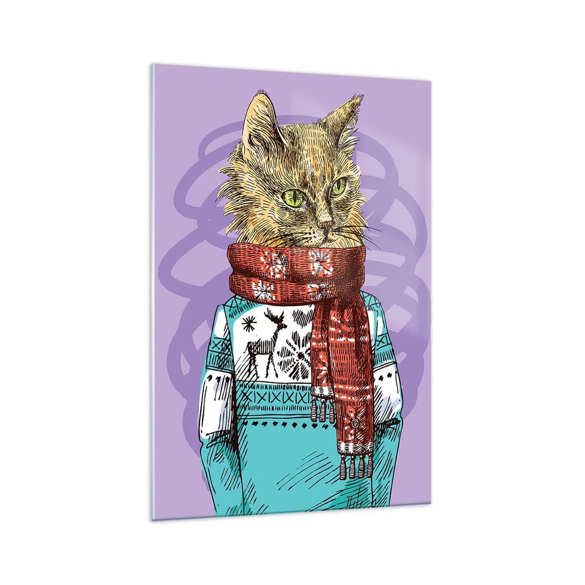 Glass picture - Cat Not Only in Boots - 70x100 cm