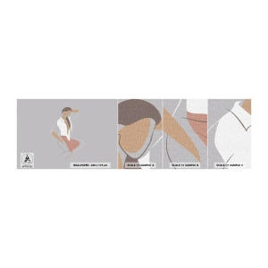 Photo Wallpaper Sample Self-Adhesive Deluxe Sticker - Outline of Charm - Woman, Graphics, Model - 100x30 cm