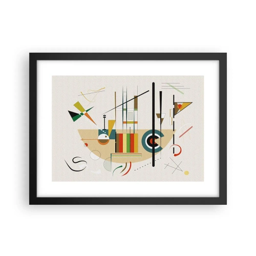 Poster in black frame - And the World Laughs - 40x30 cm