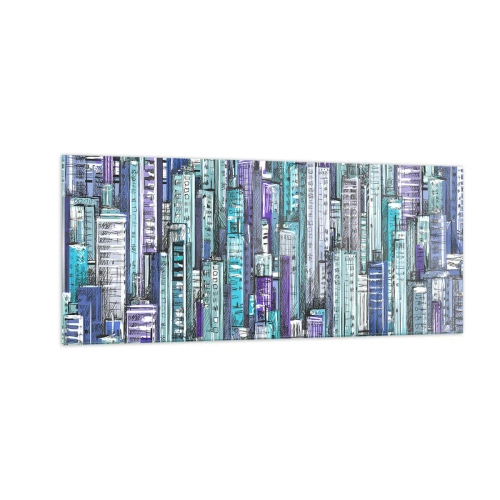 Glass picture - Blue as the Sky - 100x40 cm