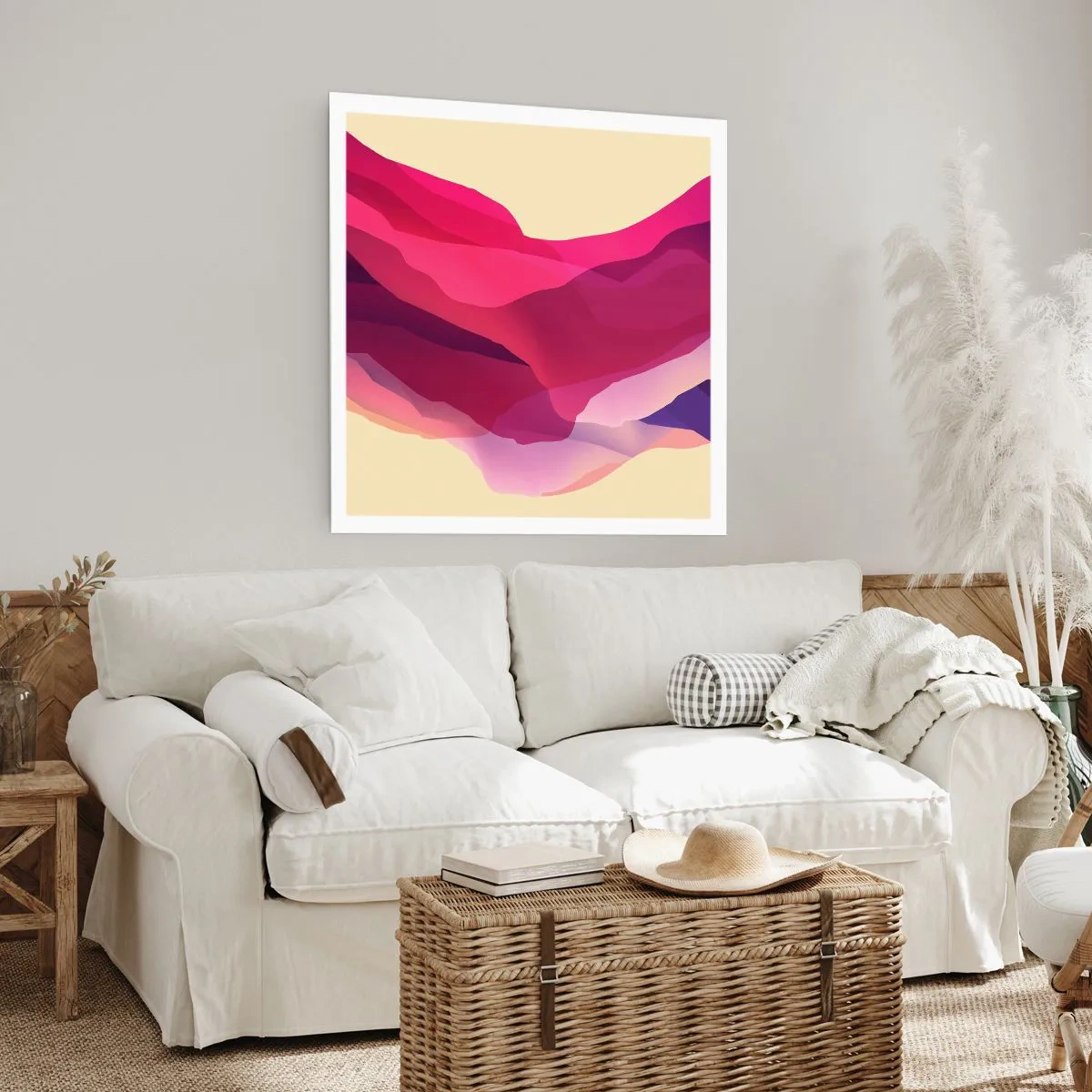 Poster - Waves of Purple - 60x60 cm