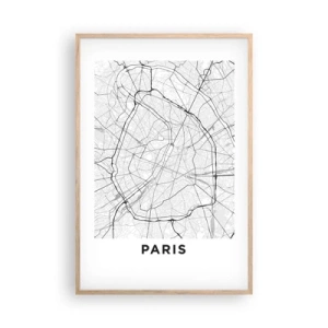 Poster in light oak frame - Flower of Paris - 61x91 cm