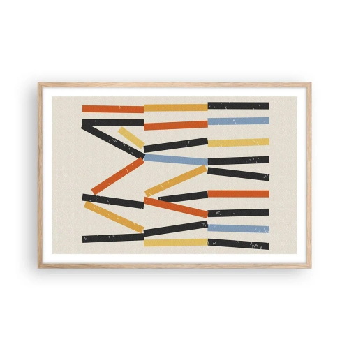 Poster in light oak frame - Horizontal Composition - 91x61 cm