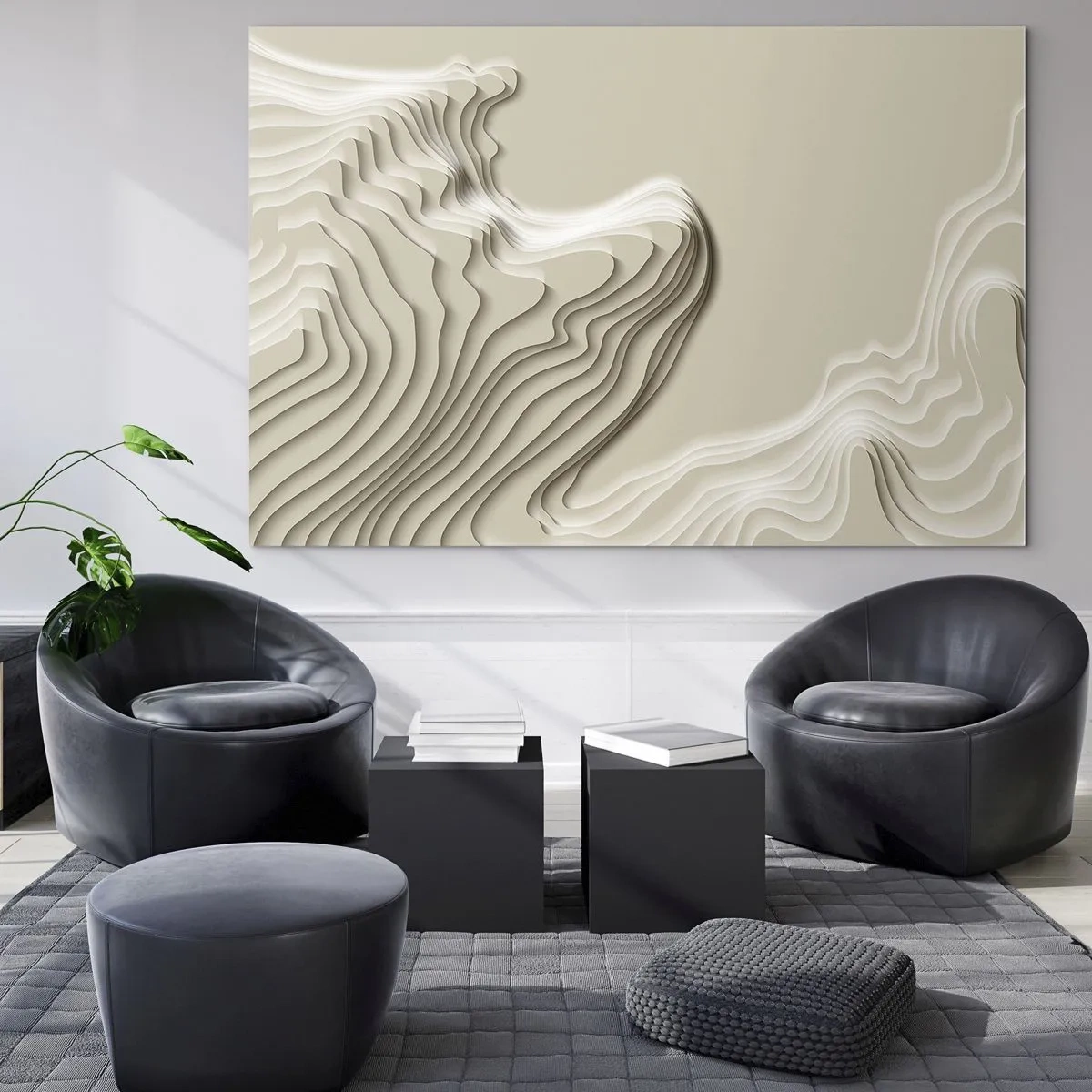 Glass picture - Topography of Art. - 120x80 cm