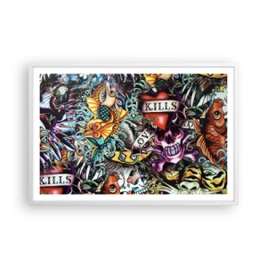 Poster in white frmae - Dream of a Tattoo Artist - 91x61 cm