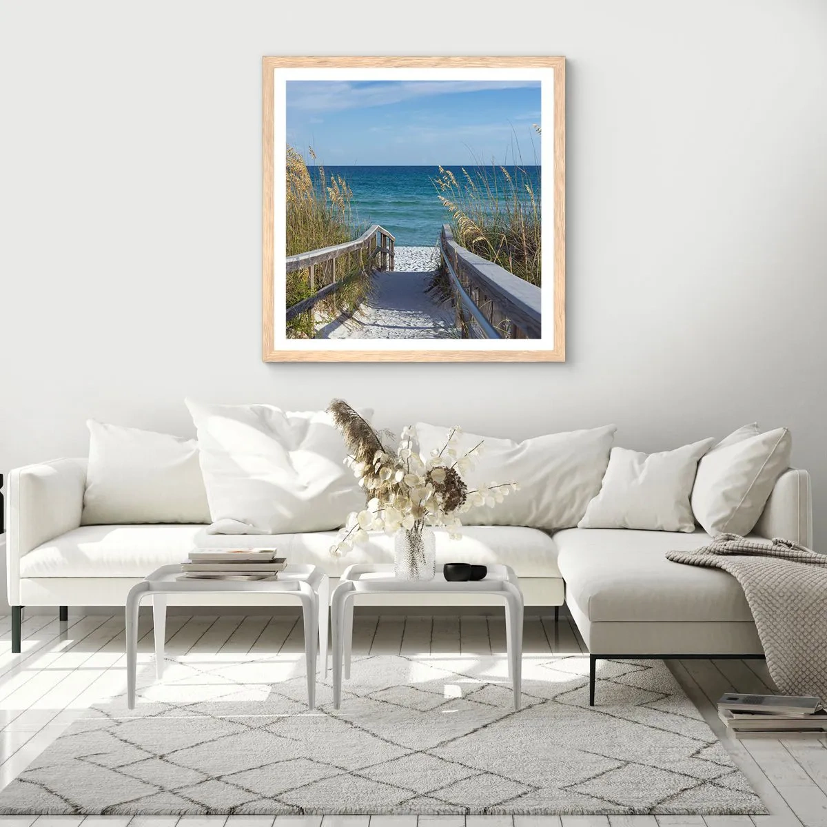 Poster in light oak frame - In the Sun, out in the Wind - 30x30 cm