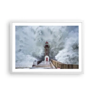 Poster in white frmae - Roar of Waters, Whirr of the Wind - 70x50 cm