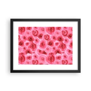Poster in black frame - Roses at the Bottom and at the Top - 40x30 cm