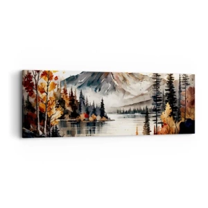 Canvas picture - Golden Autumn in the Mountains - 90x30 cm