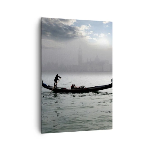 Canvas picture - Fairytale City from Water and Fog - 70x100 cm