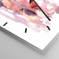 Clock face with lines