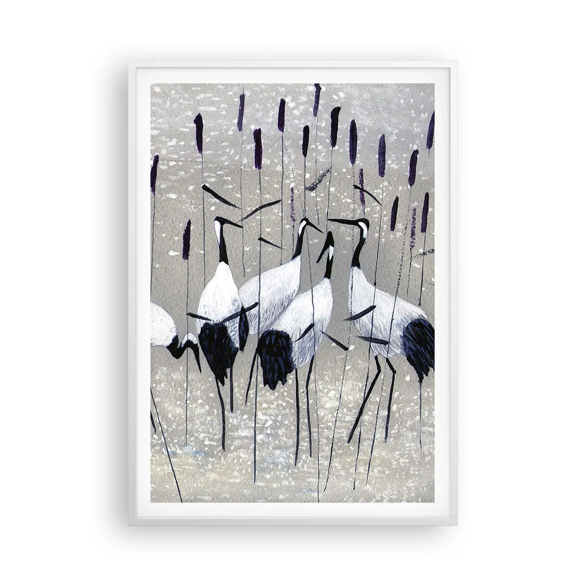 Poster in white frmae - Birds of Feather - 70x100 cm