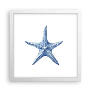 Poster in white frmae - Sea Star - 30x30 cm