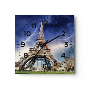 Wall clock - Clock on glass - Queen of the Storms - 30x30 cm