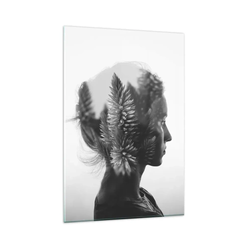 Glass picture - Lady from a Pinewood Forest - 80x120 cm