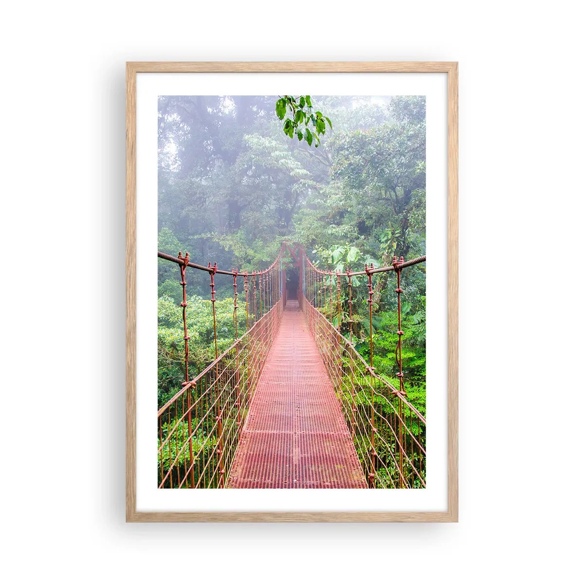Poster in light oak frame - Suspended above Crowns - 50x70 cm