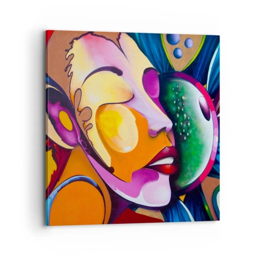 Canvas picture - Touching with a Colour - 70x70 cm