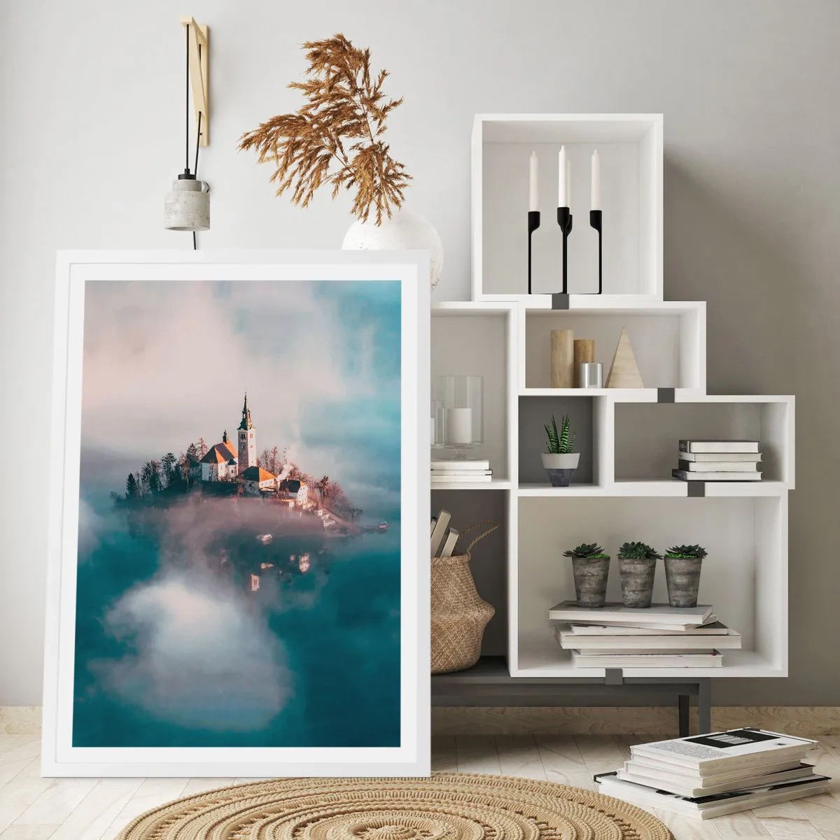 Poster in white frmae - Island of Dreams - 61x91 cm