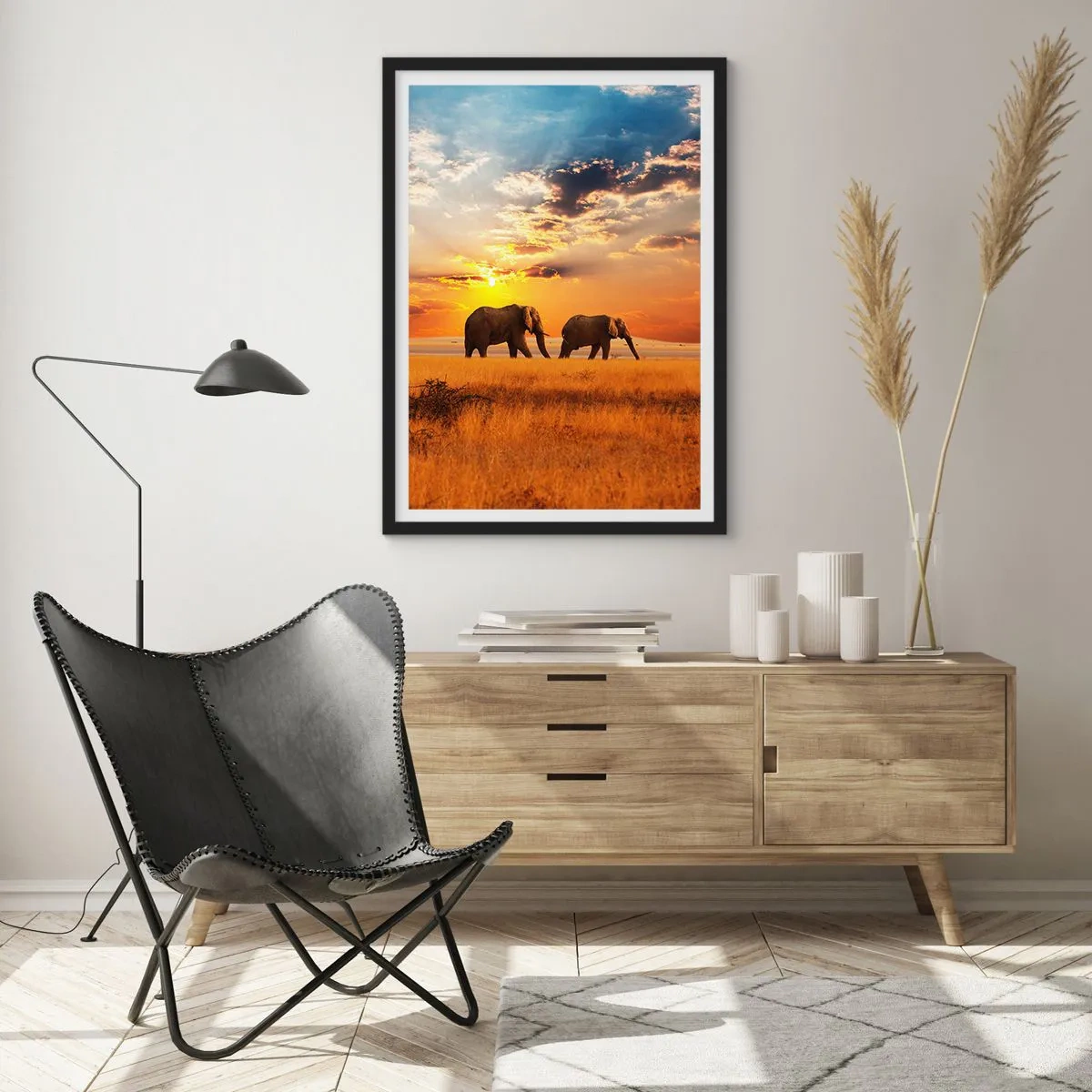 Poster in black frame - Family Walk - 40x50 cm