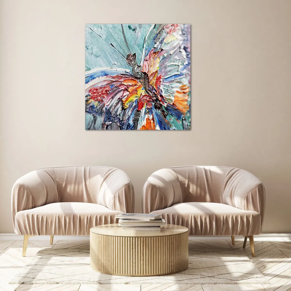 Glass picture - Painted by Nature - 40x40 cm