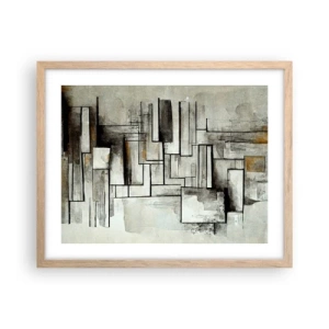 Poster in light oak frame - Power of Simplicity - 50x40 cm
