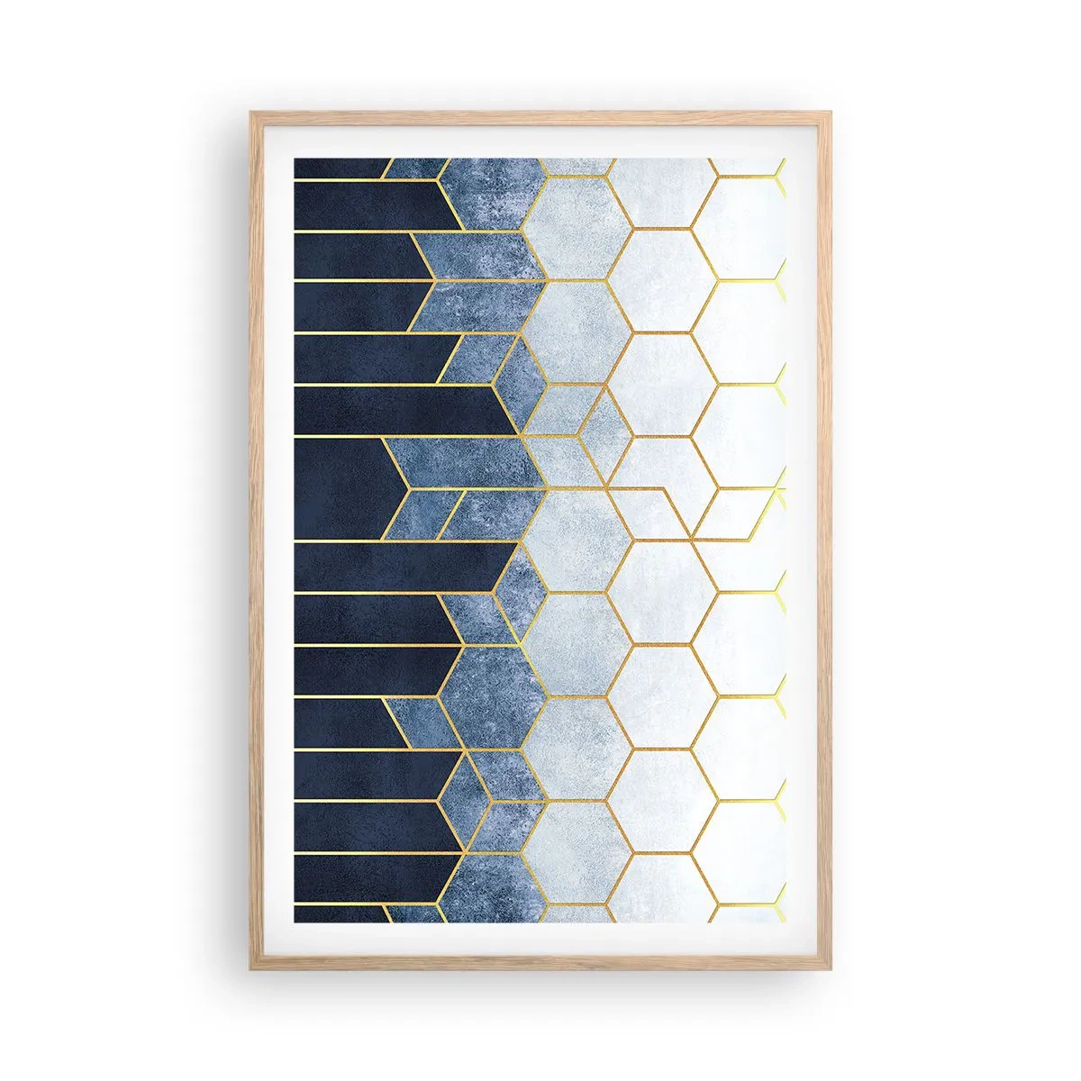 Poster in light oak frame - Composition in Syncopated Rhythm - 61x91 cm