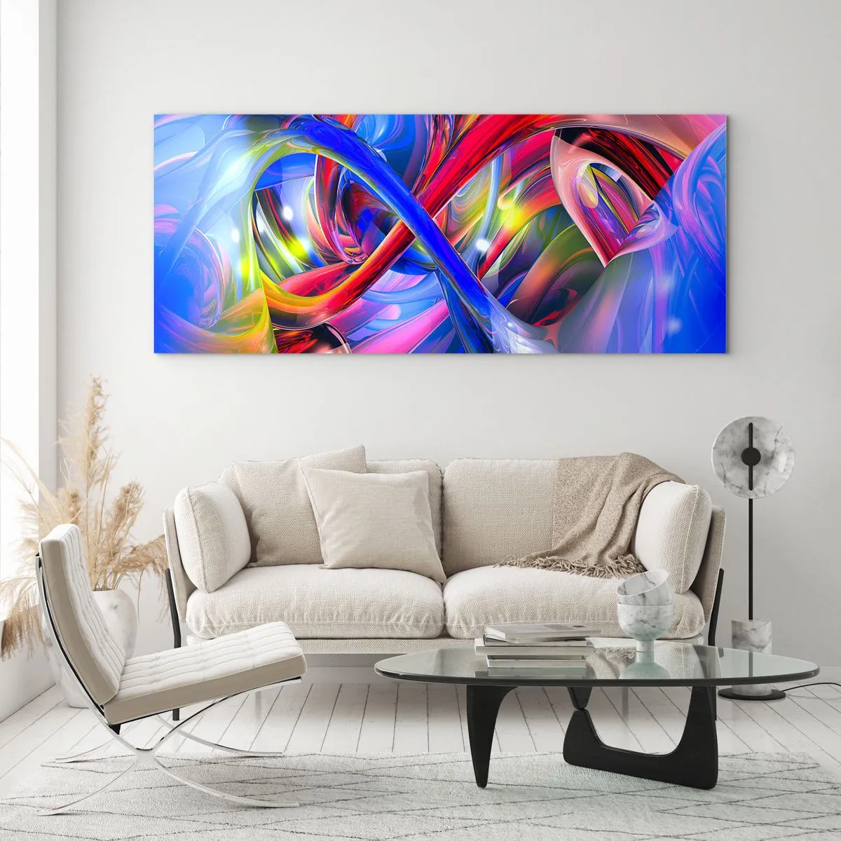 Glass picture - Dance of Colours - 120x50 cm
