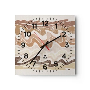 Wall clock - Clock on glass - Good Energy - Good Emotions - 30x30 cm
