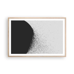 Poster in light oak frame - Movement of Particles - 91x61 cm