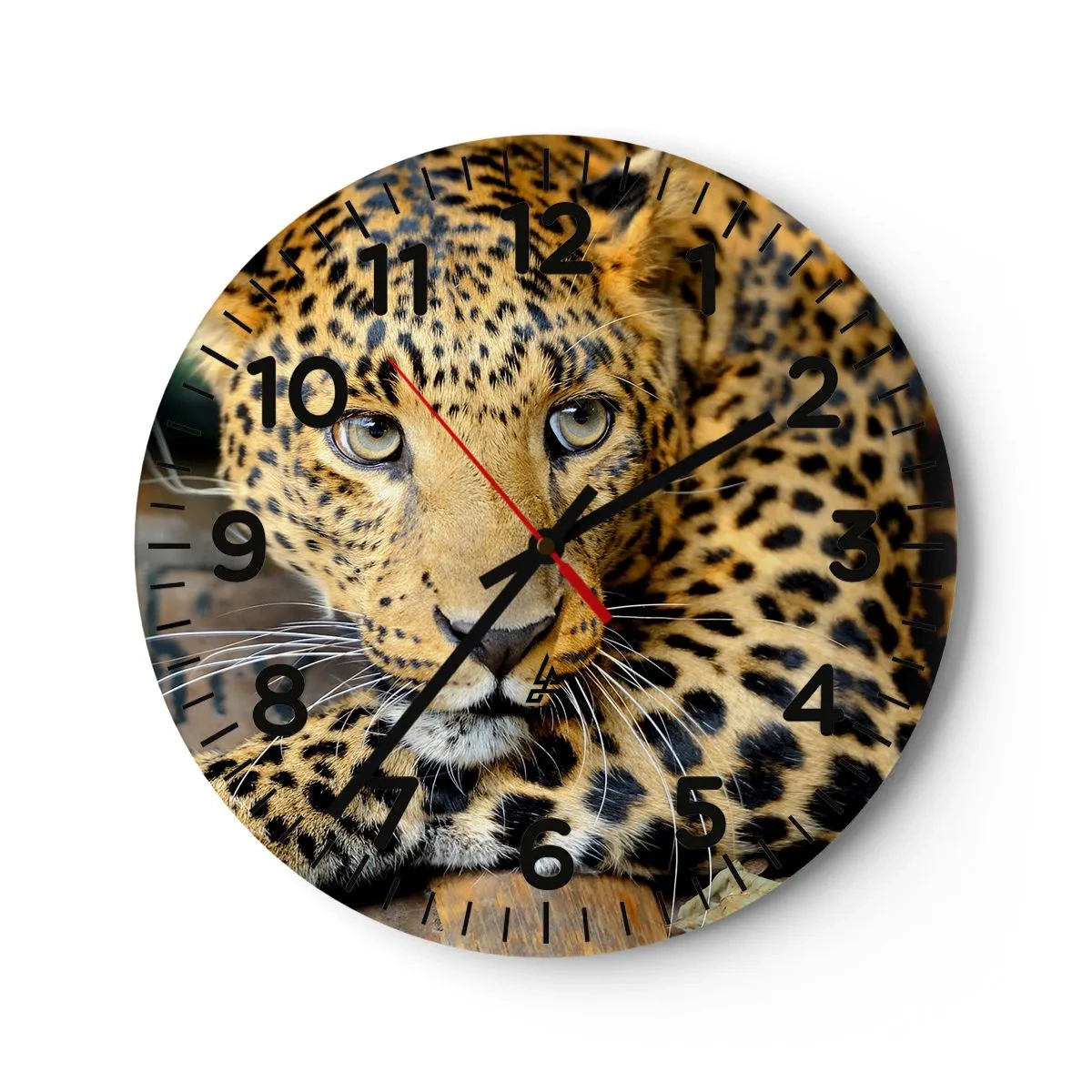 Wall clock - Clock on glass - Don't be Shy, Come Closer - 40x40 cm