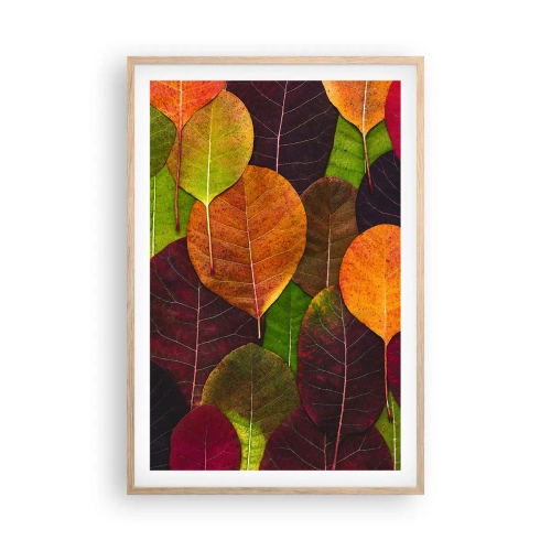 Poster in light oak frame - Autumn Mosaics - 61x91 cm