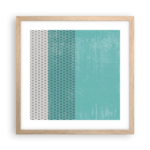 Poster in light oak frame - Balanced Composition - 40x40 cm
